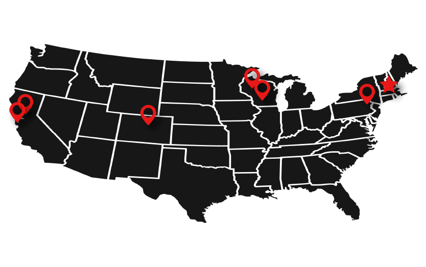 Prototek Digital Manufacturing Facility Locations Map