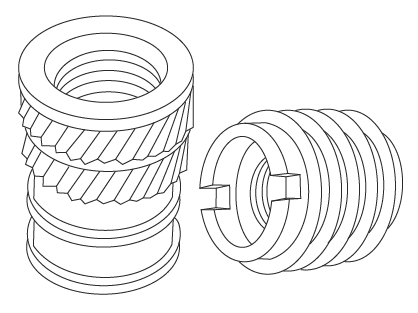 Threaded Insert - hardware insert illustrations