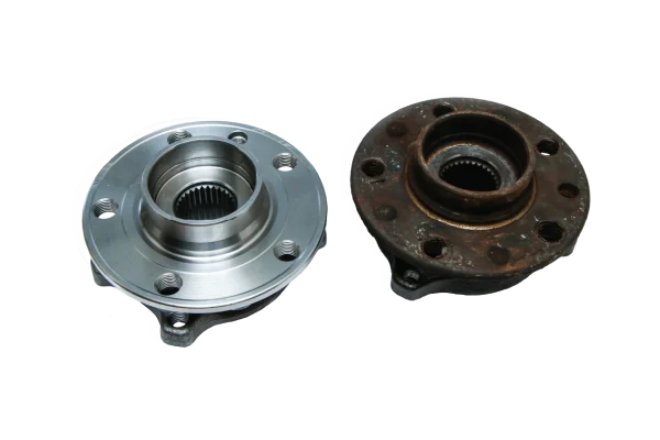 Old corroded part vs new part without corrosion